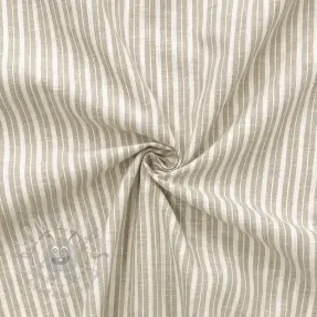 Lin med bomull Lira big stripe beige