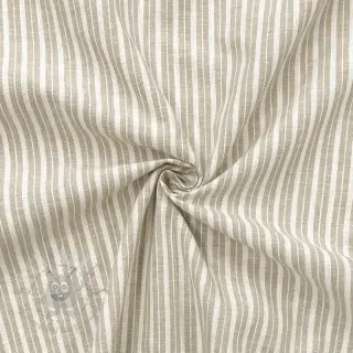 Lin med bomull Lira big stripe beige