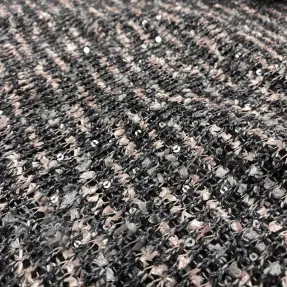 Stickat tyg SPANGLE powder grey