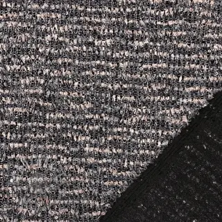 Stickat tyg SPANGLE powder grey