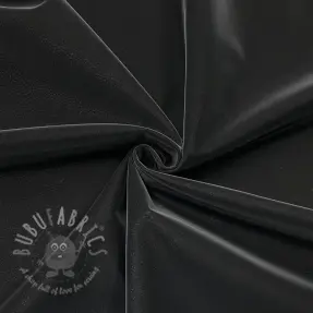 Konstläder för kläder STRETCH black