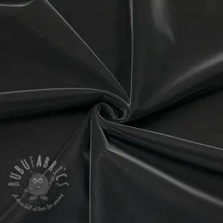 Konstläder för kläder STRETCH black