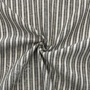 Lin med bomull Lira big stripe black