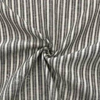 Lin med bomull Lira big stripe black