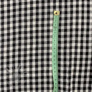 Dubbelgasväv/muslin Double sided CHECKS MINI black