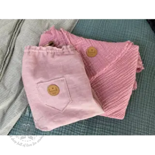 Dubbelgasväv/muslin lilac