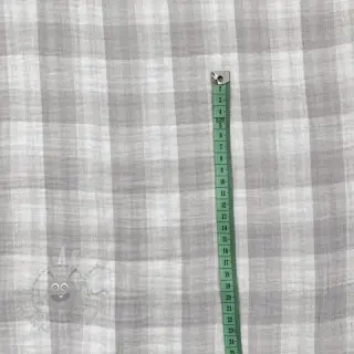 Dubbelgasväv/muslin Double sided CHECKS MINI grey