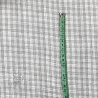 Dubbelgasväv/muslin Double sided CHECKS MINI grey