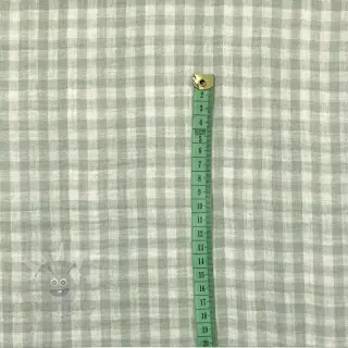 Dubbelgasväv/muslin Double sided CHECKS MINI nile