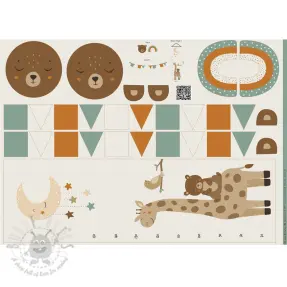 Dekorationstyg Kids room deco PANEL linenlook digital print