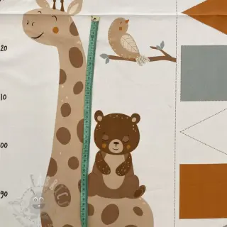 Dekorationstyg Kids room deco PANEL linenlook digital print