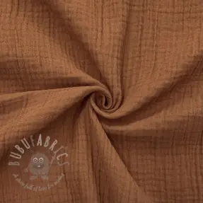 Dubbelgasväv/muslin cognac ORGANIC