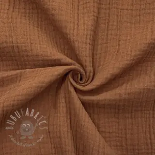 Dubbelgasväv/muslin cognac ORGANIC