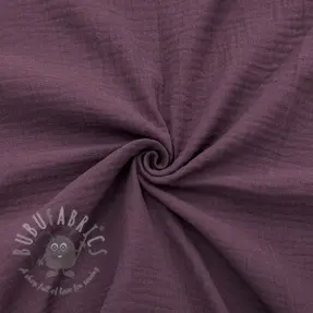 Dubbelgasväv/muslin aubergine