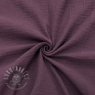 Dubbelgasväv/muslin aubergine