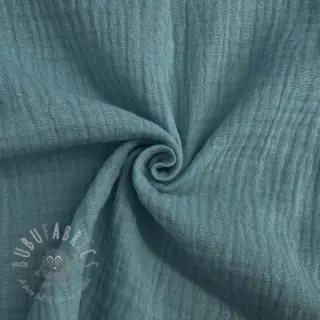 Dubbelgasväv/muslin blue shadow