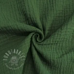 Dubbelgasväv/muslin dark green