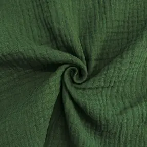 Dvojitá gázovina/mušelín dark green