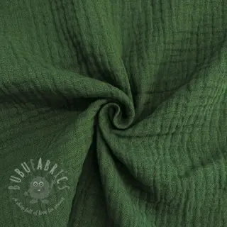 Dubbelgasväv/muslin dark green