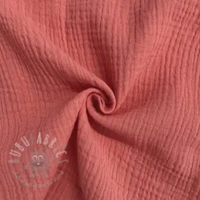 Dubbelgasväv/muslin coral