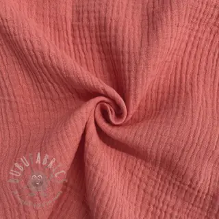 Dubbelgasväv/muslin coral