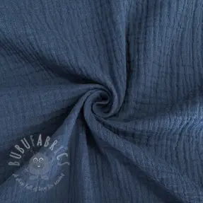 Dubbelgasväv/muslin indigo