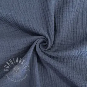 Dubbelgasväv/muslin jeans blue ORGANIC