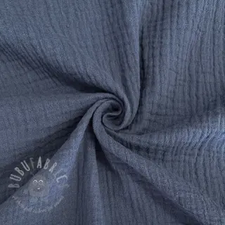 Dubbelgasväv/muslin jeans blue ORGANIC