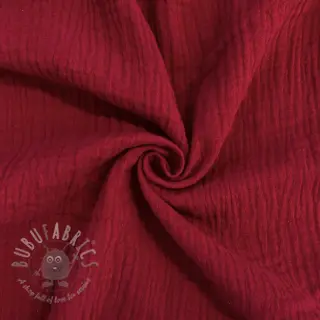 Dubbelgasväv/muslin red ORGANIC