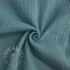 Dubbelgasväv/muslin blue shadow ORGANIC