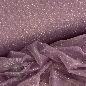 Tyll till TUTU-kjol ROYAL SPARKLE dark lilac gold