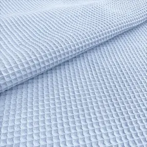Bavlna s vaflovou väzbou light blue