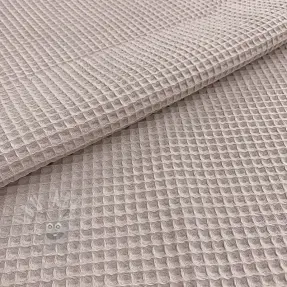 Bomull med vaffelbindning light beige