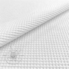 Bomull med vaffelbindning white
