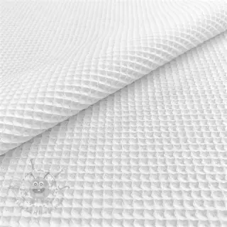 Bomull med vaffelbindning white