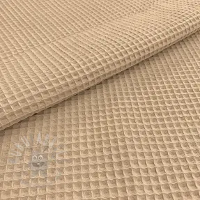 Bomull med vaffelbindning light sand