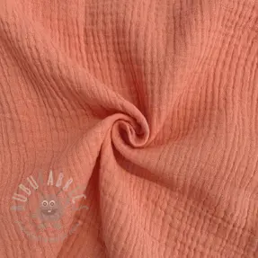 Dubbelgasväv/muslin salmon ORGANIC