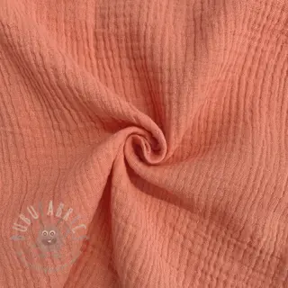 Dubbelgasväv/muslin salmon ORGANIC