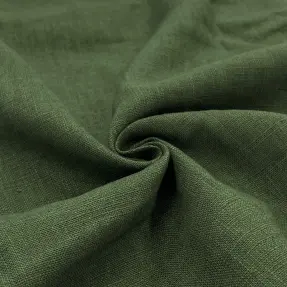 Ľan predpraný forest green