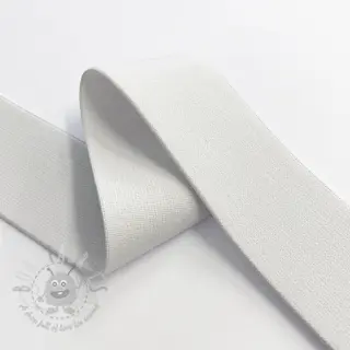 Slätt resårband 4 cm off white