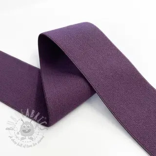Slätt resårband 4 cm violet