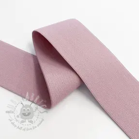 Slätt resårband 4 cm faded pink