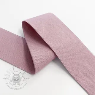 Slätt resårband 4 cm faded pink