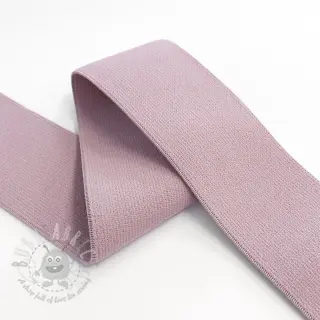Slätt resårband 4 cm washed pink