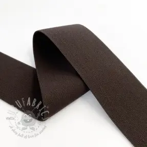 Slätt resårband 4 cm dark mocha