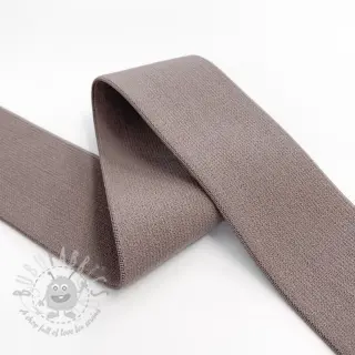 Slätt resårband 4 cm mauve
