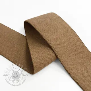 Slätt resårband 4 cm brown