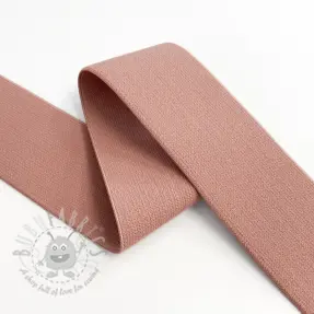 Slätt resårband 4 cm dark salmon