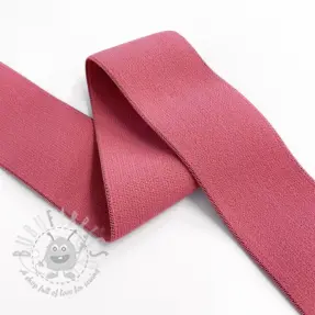 Slätt resårband 4 cm dark pink
