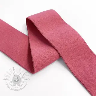 Slätt resårband 4 cm dark pink
